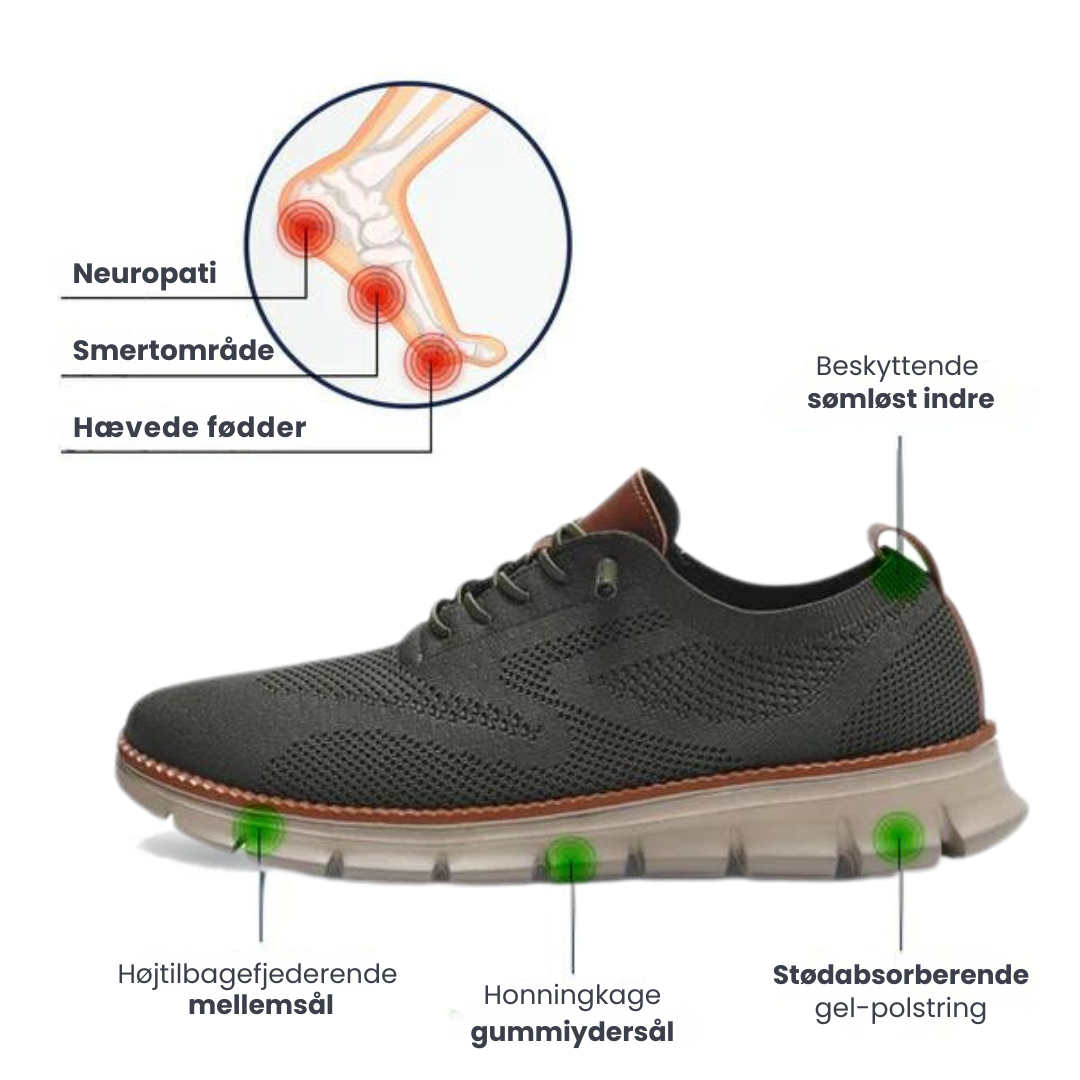 Carl™ - Smertefrie ortopædiske sko til ældre