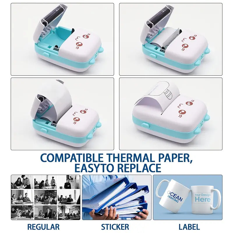 ThermPrint™ - Transportabel Mini Termisk Printer