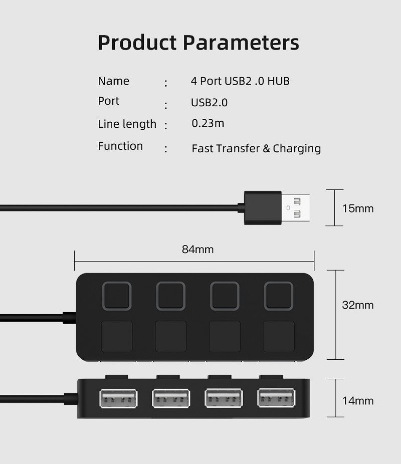 USBLinkPro™ - USB 3.0 HUB Multi USB Splitter og Strømadapter